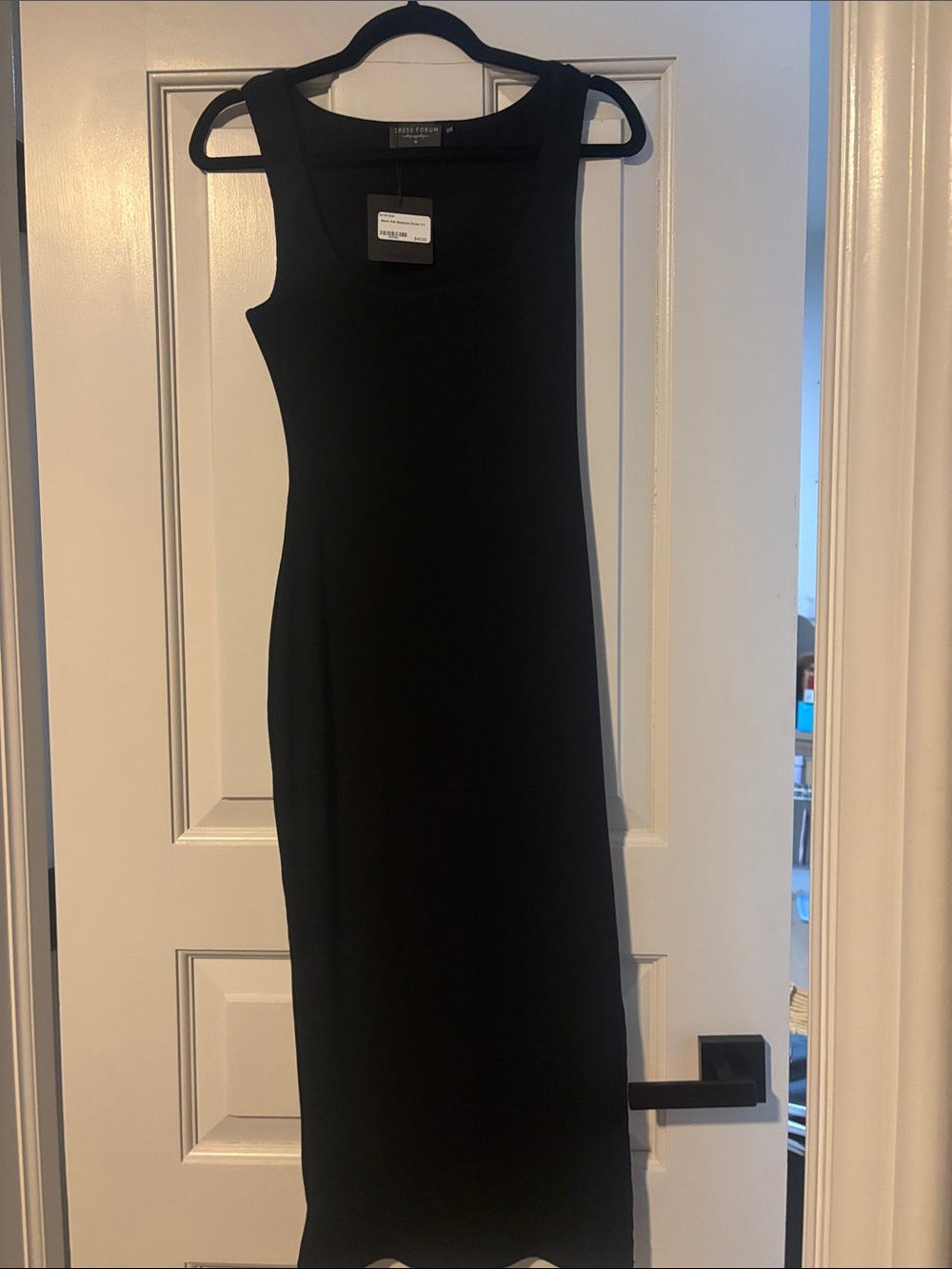 Dress Forum Black Knit Bodycon Dress.